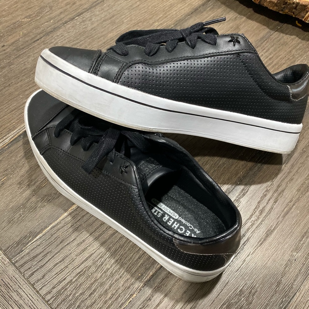 Skechers Black Leather Sneakers